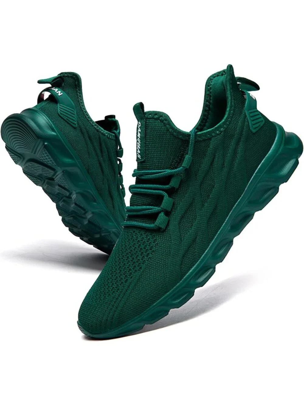 Men's Green Tennis Gym Athletic Lightweight Walking Comfortable Sports Shoes